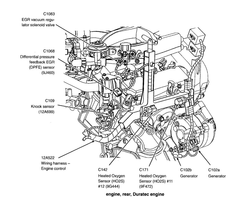 Ford Escape 2 3l Engine Diagram