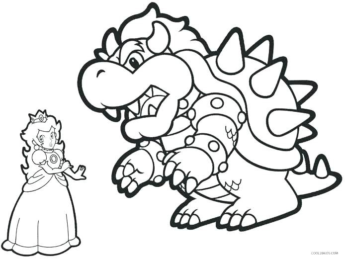 Coloring Picture Of Princess Peach / Princess Peach free coloring page