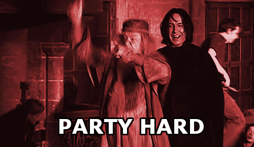 dumbledore snape party hard gif