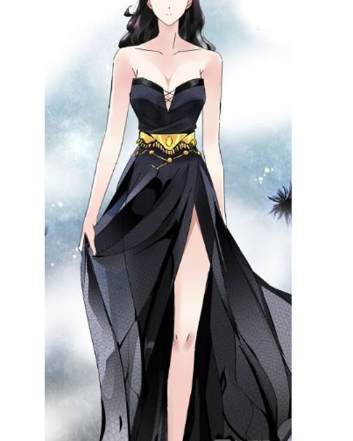 Schon Anime Girl In A Black Dress - Seleran