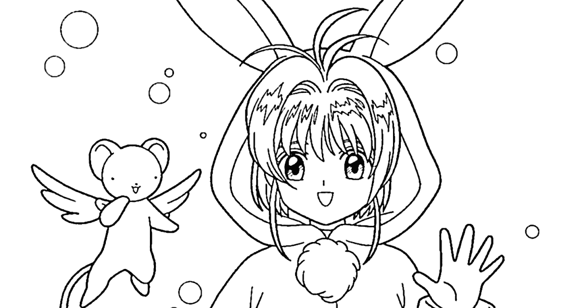 Anime Coloring Pages Sakura - Coloring and Drawing
