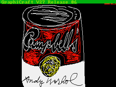 Campbell's, 1985 by Andy Warhol (American, 1928-1987). Digital image, from disk 1998.3.2129.3.22. The Andy Warhol Museum, Pittsburgh; Founding Collection, Contribution The Andy Warhol Foundation for the Visual Arts, Inc. © 2014 The Andy Warhol Foundation for the Visual Arts, Inc. / Artists Rights Society (ARS), New York