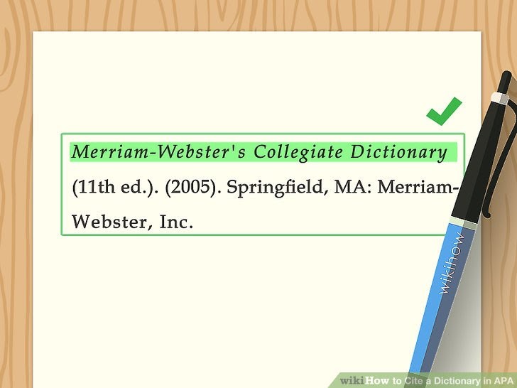 Online Dictionary Citation Mla