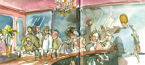 Evening at the bar, Dolce Cubano, Stamford, CT