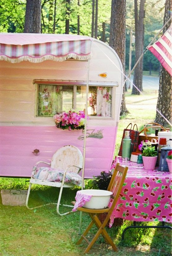 Pink camping fun