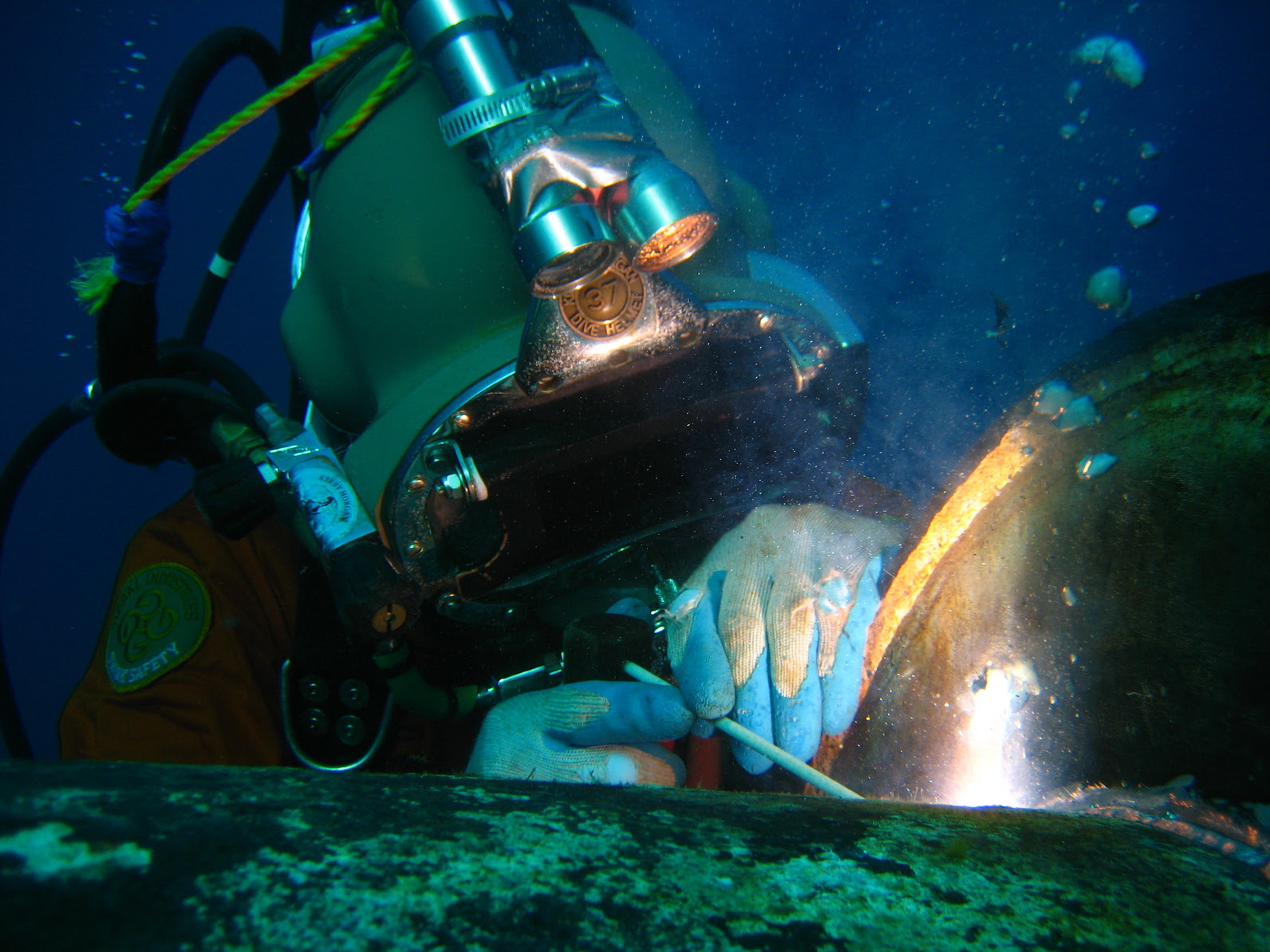 Diver Welding Underwater Seven Seas