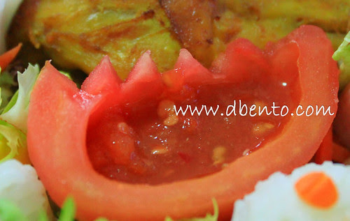 tomato with sambal/hot chili sauce