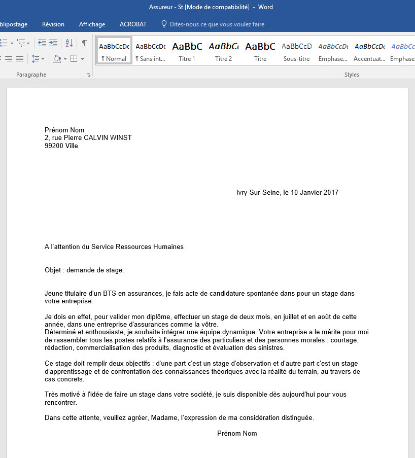 Exemple De Mail Motivation  horkovix
