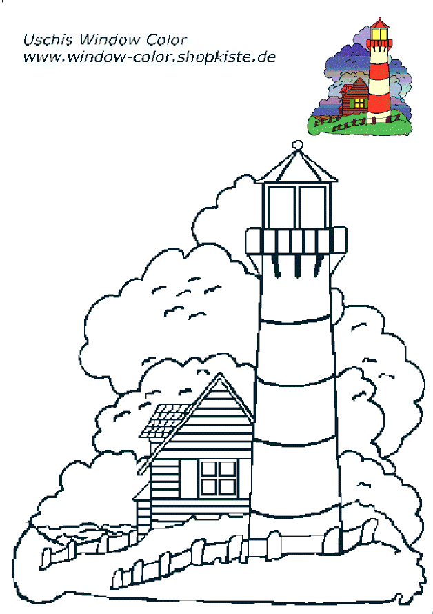 window color malvorlagen leuchtturm
