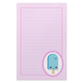 Pretty Popsicles Raspberry Fruit Kawaii Stationery stationery