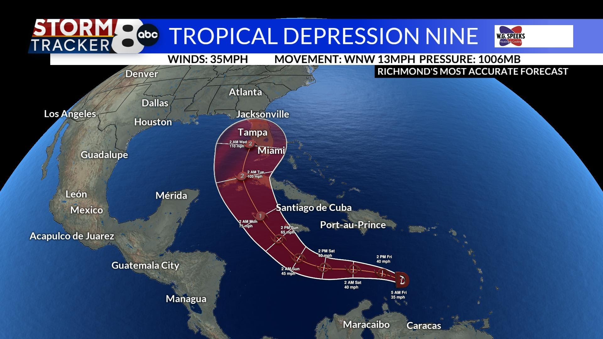Friday 4 AM Tropical Update: TD 9 forms in Caribbean, expected to become hurricane