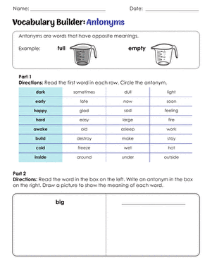31 Synonyms Worksheet 1st Grade - Free Worksheet Spreadsheet