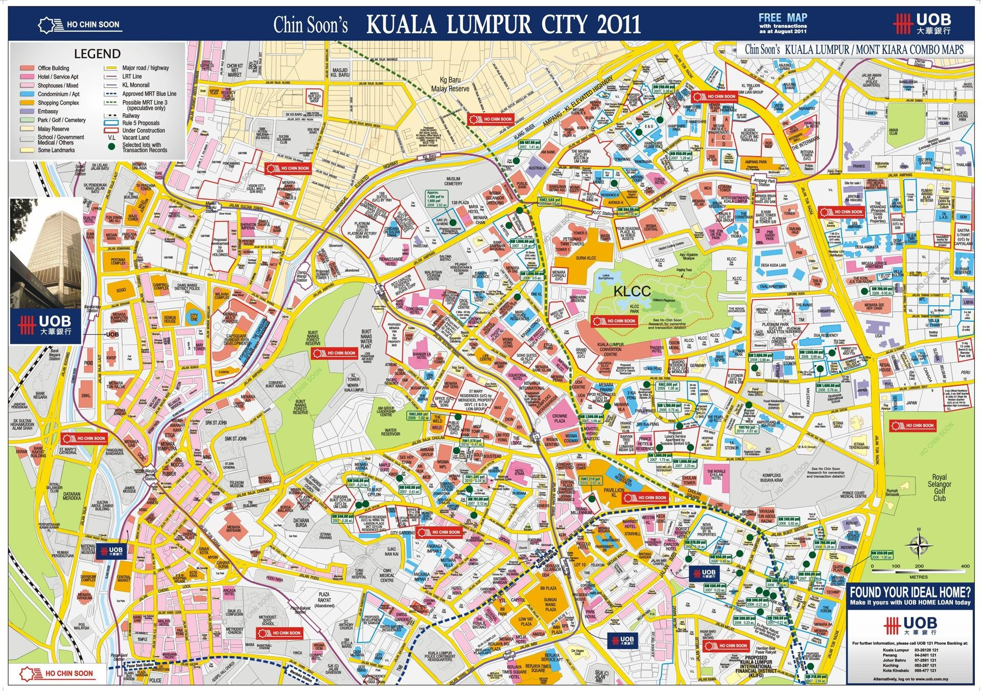 Kuala Lumpur City Map  Tourist Map Of English