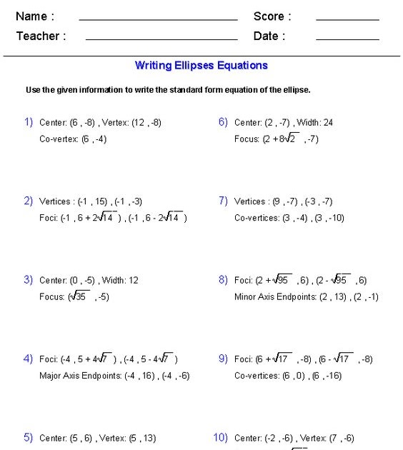 Worksheets On Writing Equations - Blog Wise