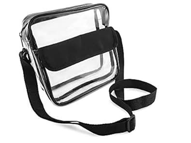 NFL Stadium Approved Clear Messenger Bag Clear Shoulder Bag Transparent Purse with Adjustable NFL Stadium Approved Clear Messenger Bag Clear Shoulder Bag Transparent Purse with Adjustable
