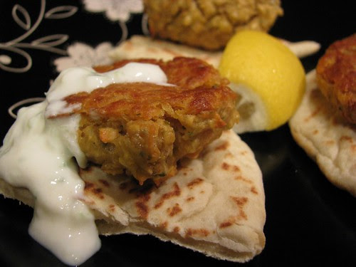 Oven "fried" falafel