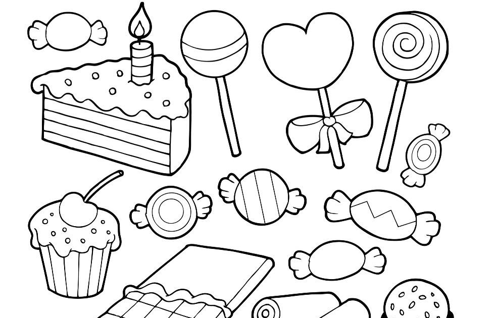 Thanksgiving Dessert Coloring Pages - Dejanato