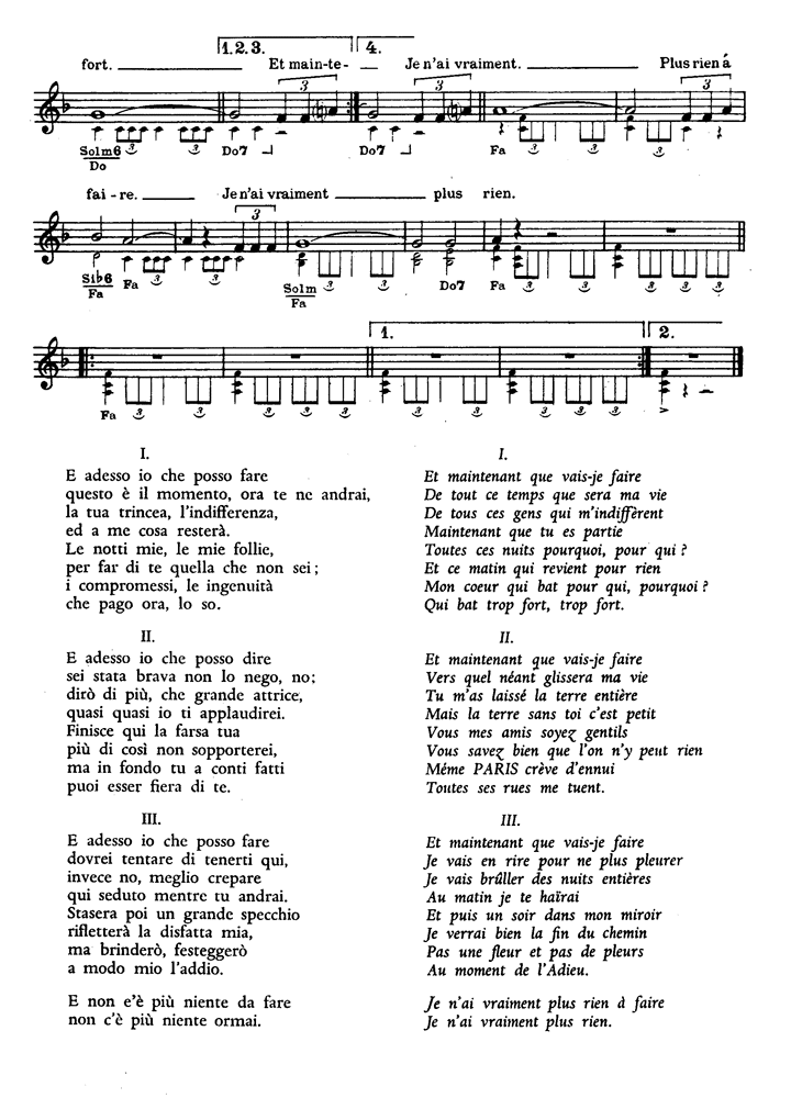 Gilbert Becaud Et Maintenant Paroles