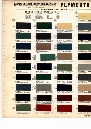 Wiring Diagram PDF: 1942 1946 1947 1948 Plymouth Car Color Wiring Diagram