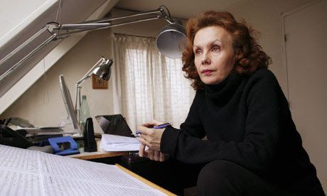 Composer Kaija Saariaho at home in Paris on 27 January 2004