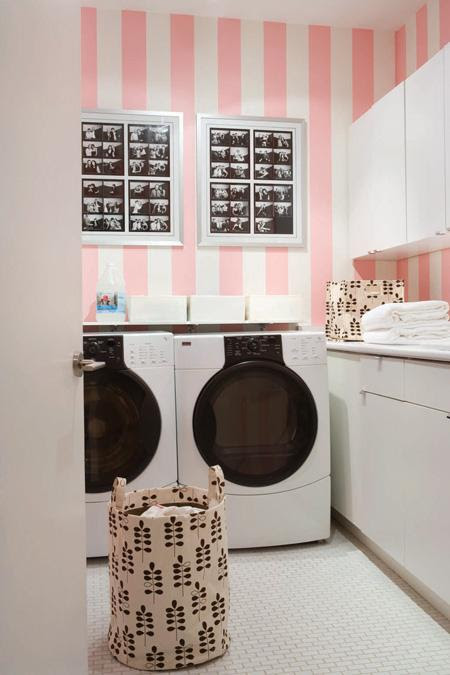 Stripey Laundry Room — Decor and the Dog