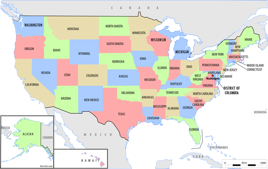 Map Of The United States Labeled - Share Map