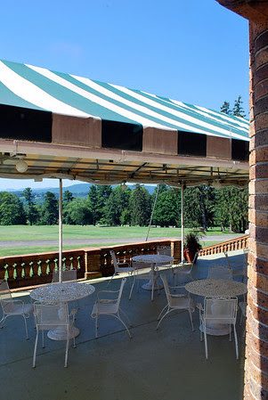 Terrace of the Mansion at the Cranwell Resort, Spa, and Golf Club