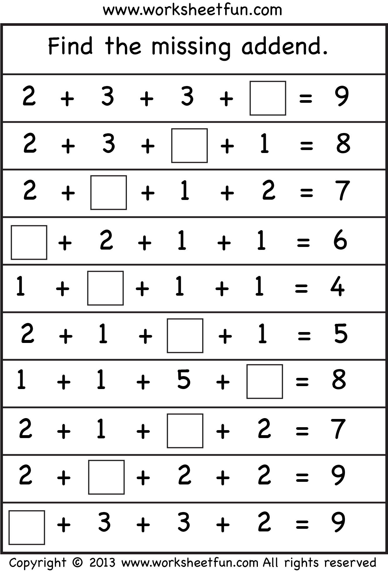 Missing Number Worksheet NEW 895 KINDERGARTEN MISSING NUMBER 