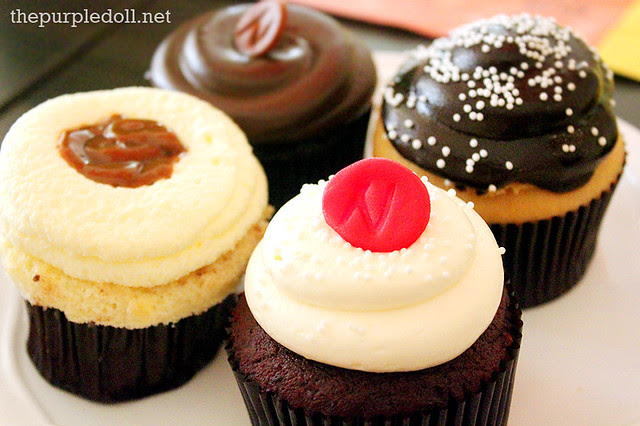 Red Velvet Cupcake P75 Caramel Cream Cupcake P75 Chocolate Ganache Cupcake P90 Black and White Cupcake P90