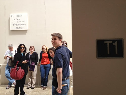 How did the Getty Museum know to mark this hallway just for us?