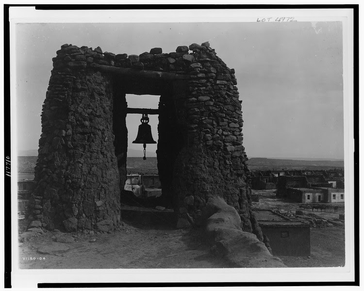 Description of  Title: Acoma belfry.  <br />Date Created/Published: c1905.  <br />Photograph by Edward S. Curtis, Curtis (Edward S.) Collection, Library of Congress Prints and Photographs Division Washington, D.C.