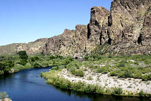 The Gila River northeast of ...