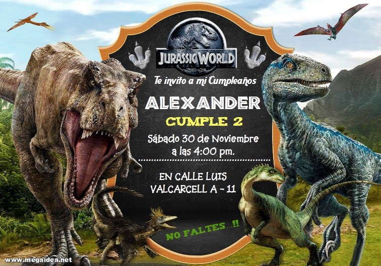[39 ] Jurassic Park Invitaciones De Cumpleanos De Dinosaurios Para
