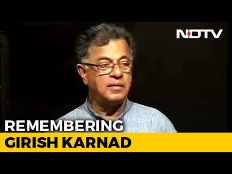 Theatre Lovers Remember GIRISH KARNAD - "His Contribution Was Immense" #Karnataka #India