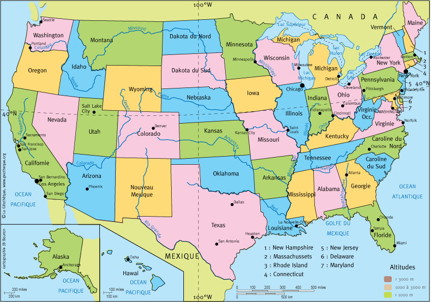 Carte USA ~ World Of Map