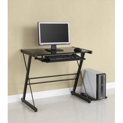 Techni Mobili Tempered Glass L-Computer Desk | Wayfair