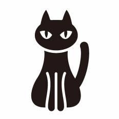 上クロネコ イラスト 花の画像