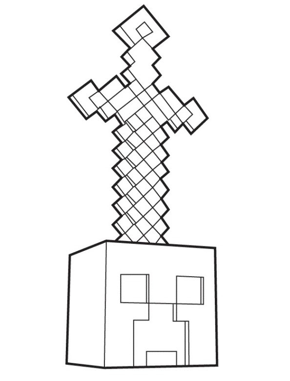 Mewarna11: Minecraft Kleurplaat Skelet