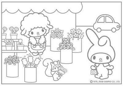 10 Enchanting Melody and Hello Kitty Coloring Pages for Kids