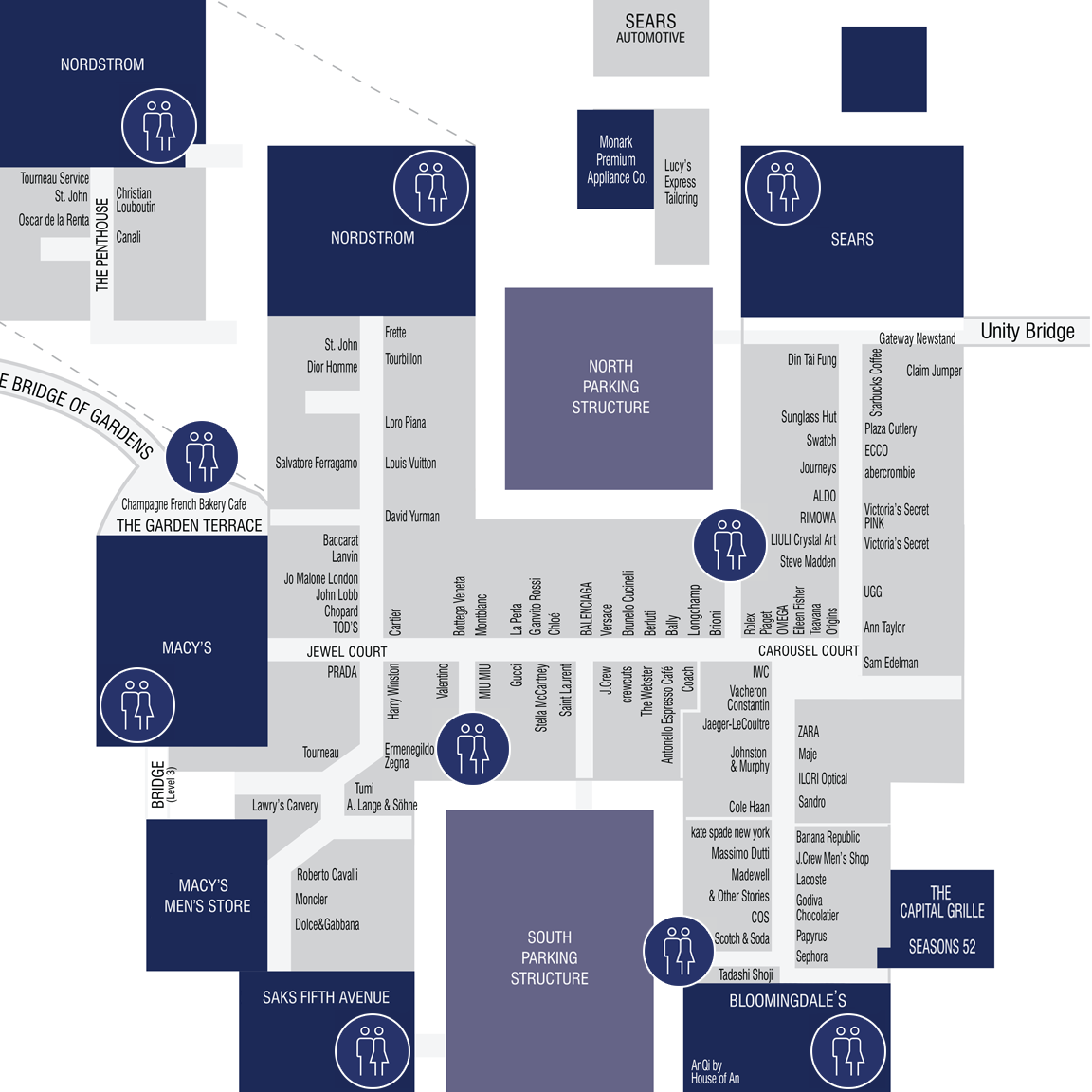 Louis Vuitton South Coast Plaza Repaired Map IUCN Water