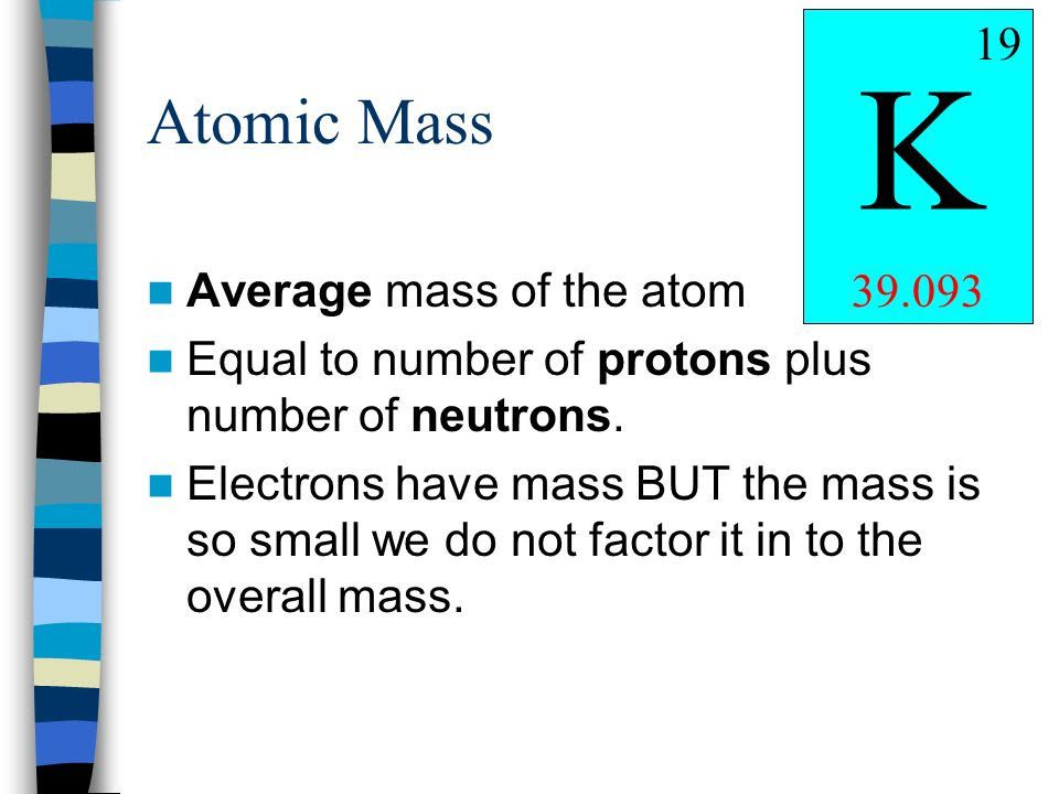 The mass number of an element is equal to