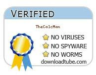 TheCalcMan antivirus scan report at downloadtube.com