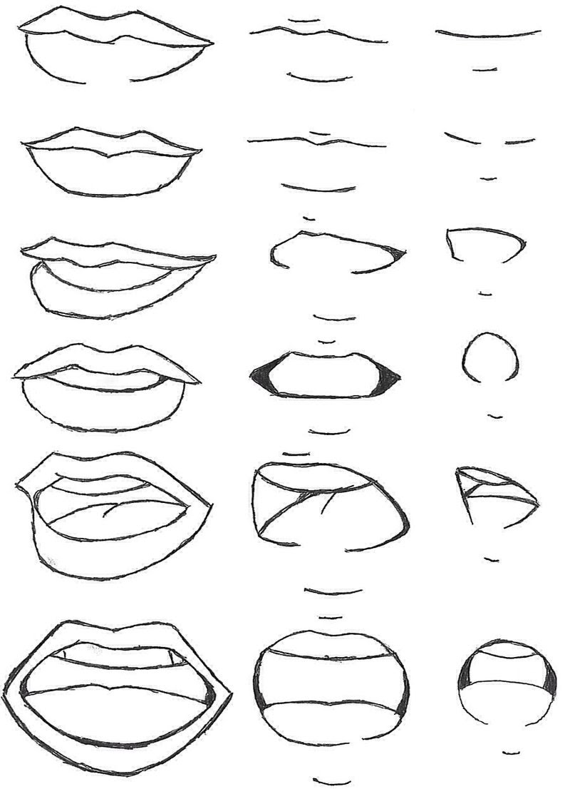 Featured image of post Anime Female Mouth Drawing Reference After drawing all the mouth positions together with the beard si
