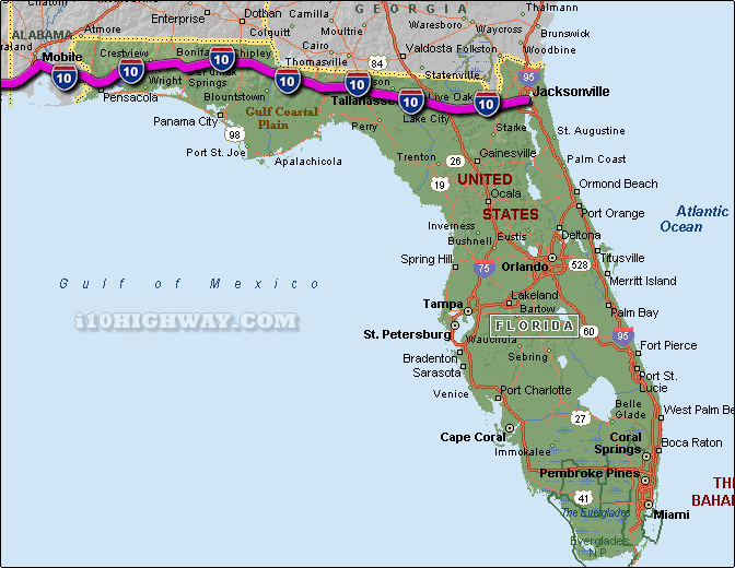 Map Of East Florida