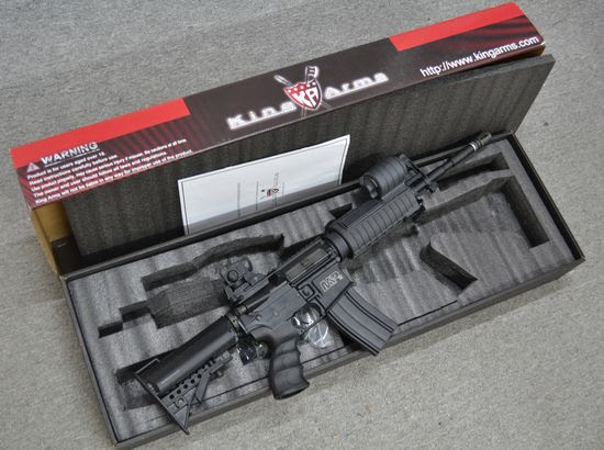 King Arms Aluminum Frame S&W M&P15 SWAT Rifle AEG (Black)