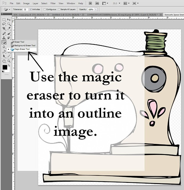 make coloured image into an outline image