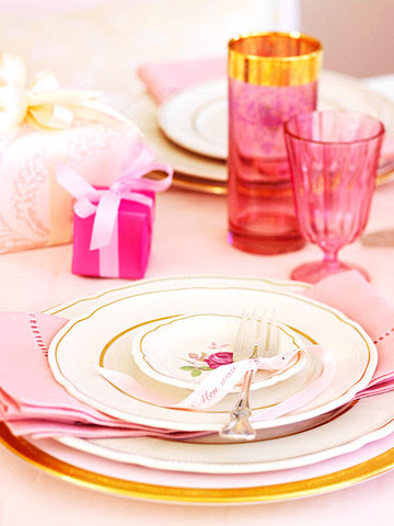 Pink Table Setting