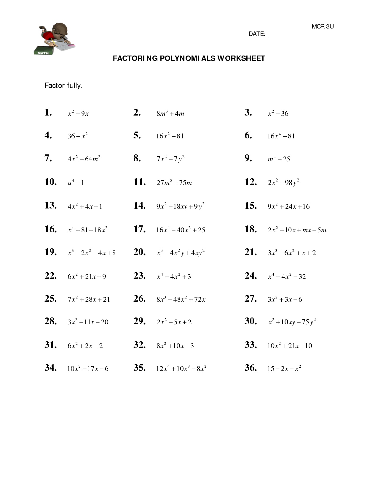 Multiplication And Division Of Polynomials Worksheet Pdf