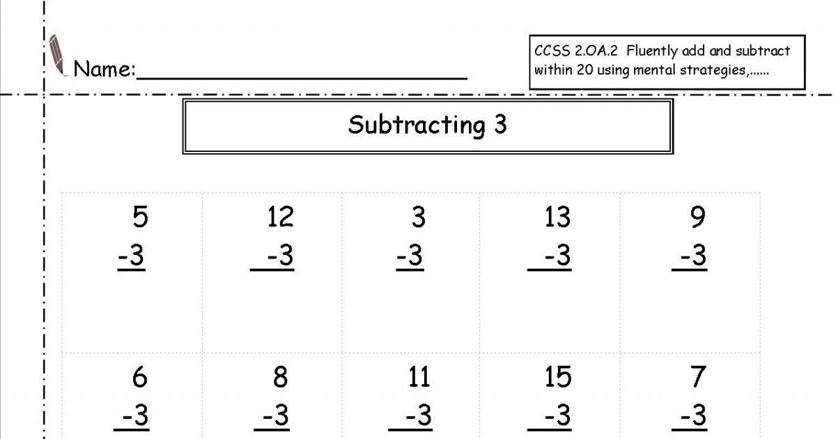 Math Worksheets Addition And Subtraction Grade 3 / 9 Best Images of