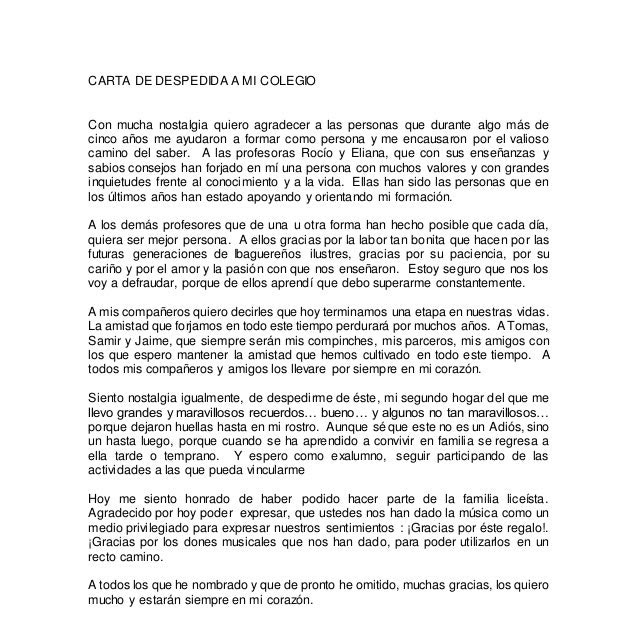 Carta De Despedida Laboral Emotiva - Recipes Blog o